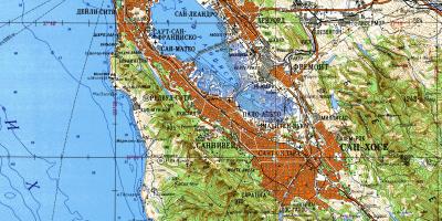 Badia de San Francisco, el mapa topogràfic