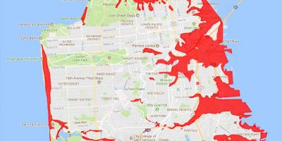 San Francisco zones a evitar mapa
