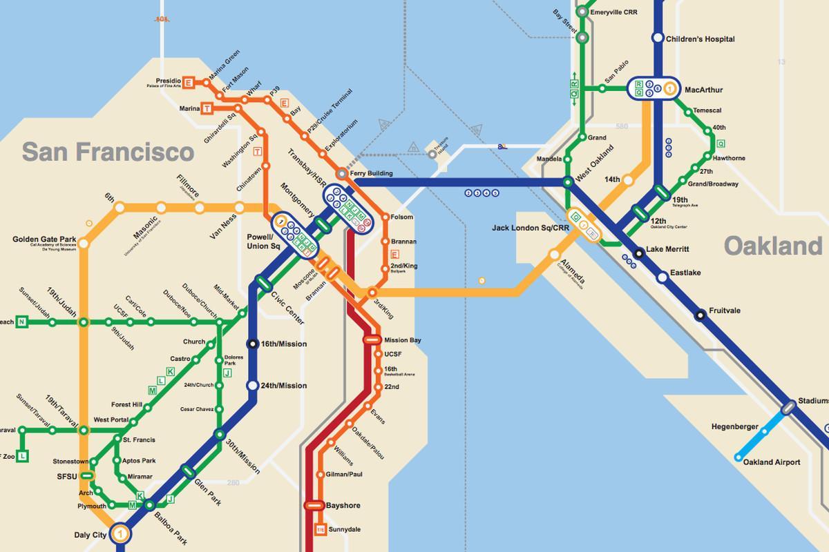 San Francisco de metro mapa