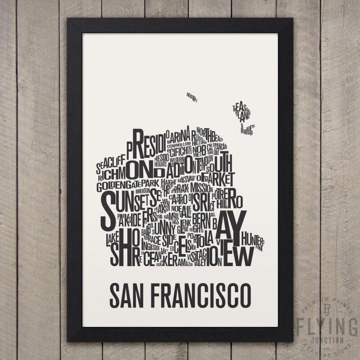 San Francisco tipografia mapa