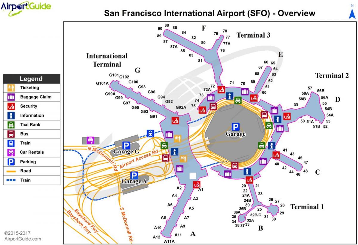 Mapa de kSFO aeroport