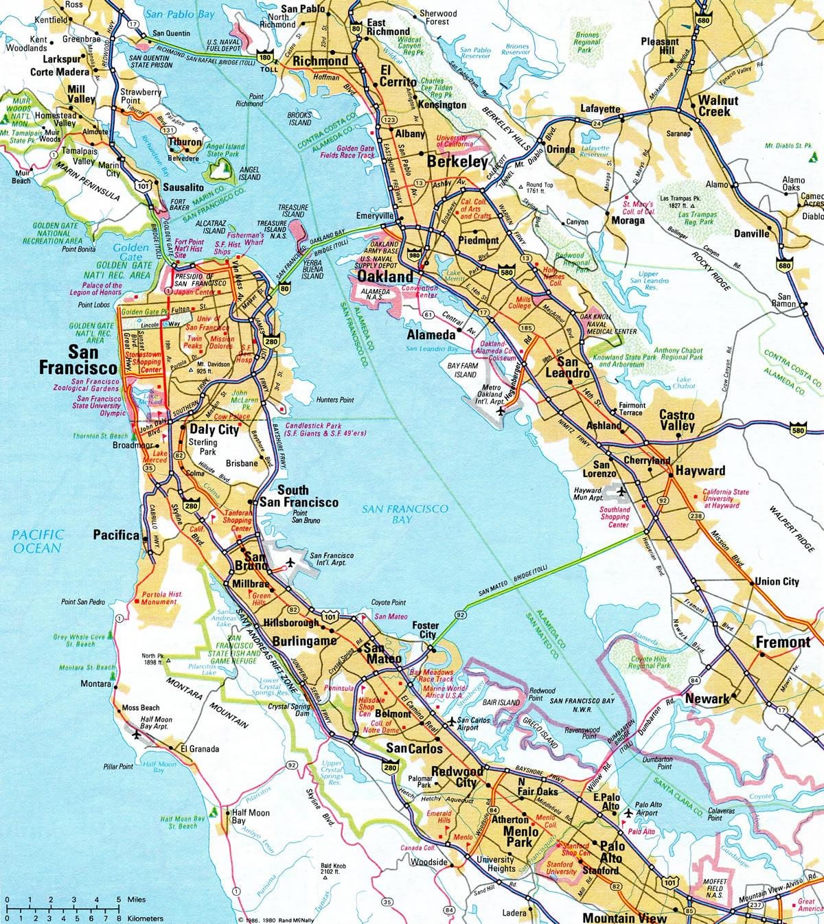 Mapa de la zona de la badia autopista 