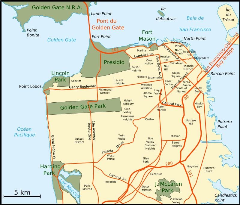 Mapa de la gran àrea de la badia