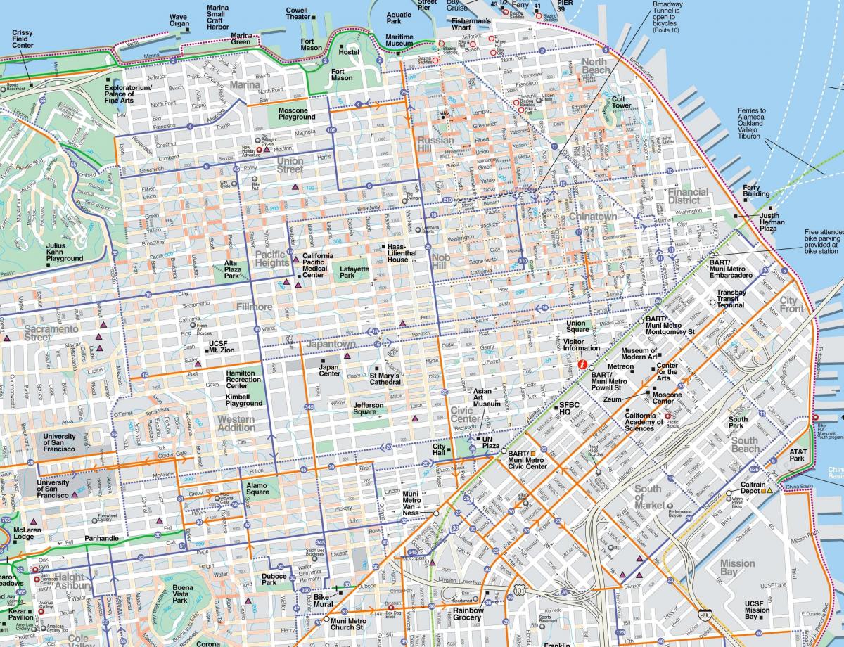 Mapa detallat de San Francisco