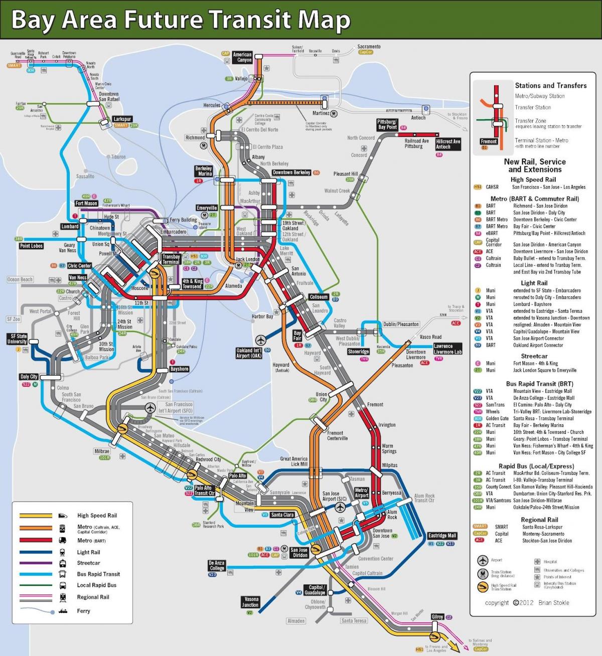 San Francisco massa trànsit mapa