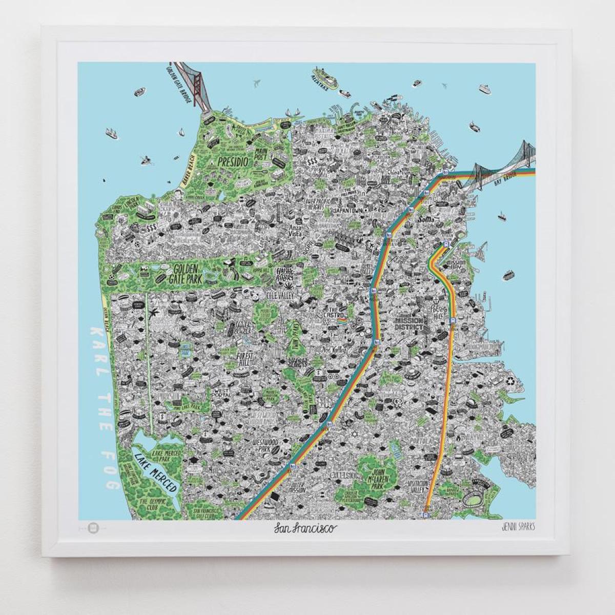 Mapa de San Francisco art