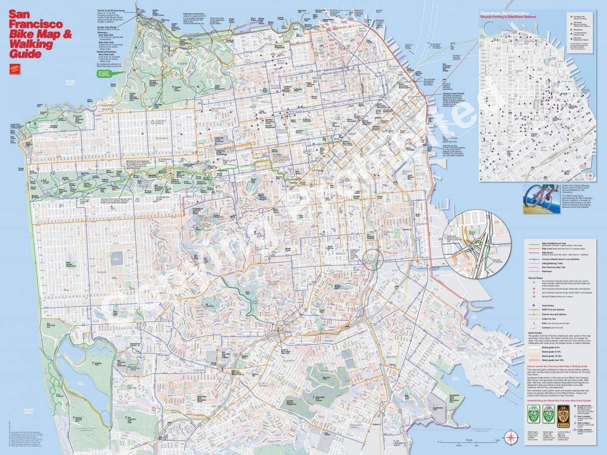 Mapa de San Francisco de bicicletes