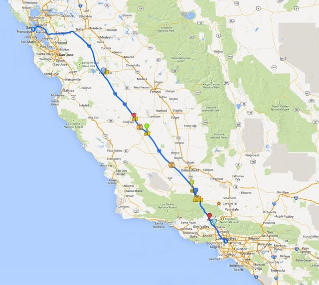 Mapa de San Francisco conducció turística