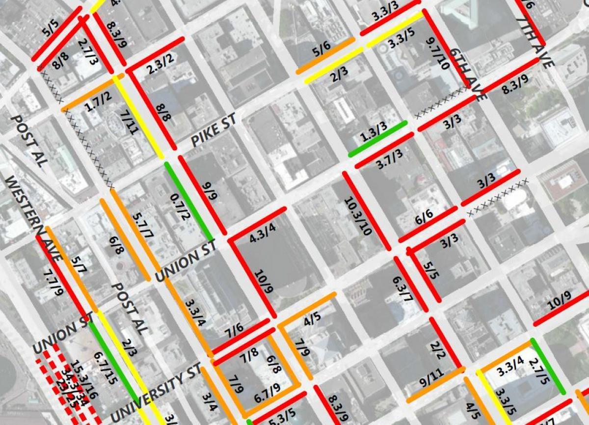 Mapa de San Francisco de 2 hores d'aparcament