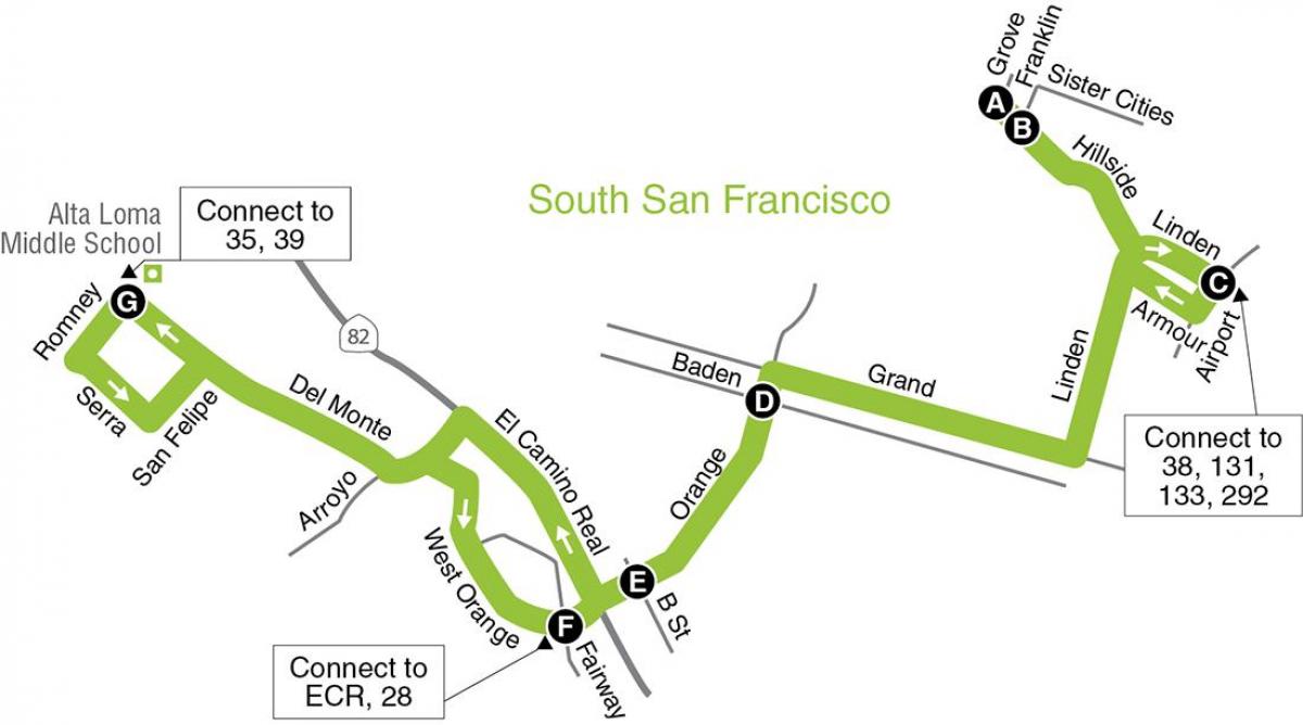 Mapa de San Francisco de primària de les escoles