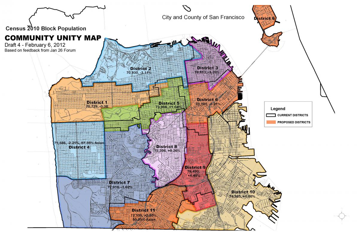 Mapa de San Francisco districte