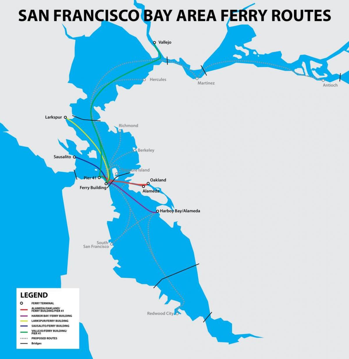 La badia de San Francisco ferri mapa