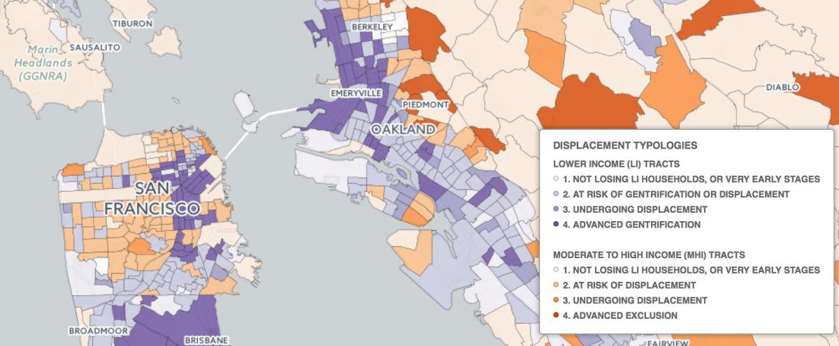 Mapa de San Francisco gentrificació