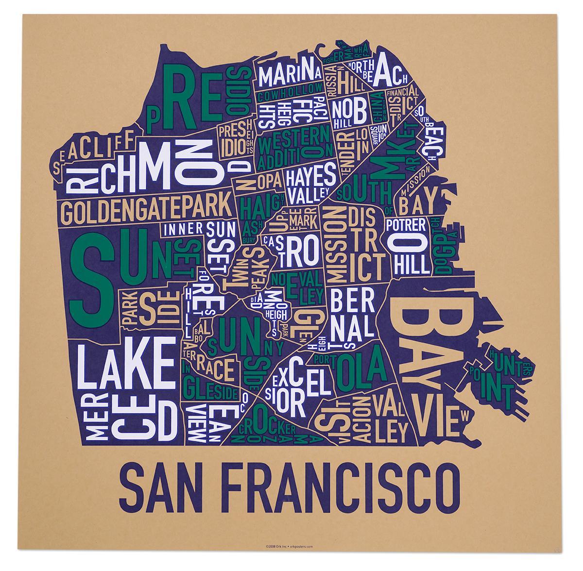 San Francisco barri mapa cartell