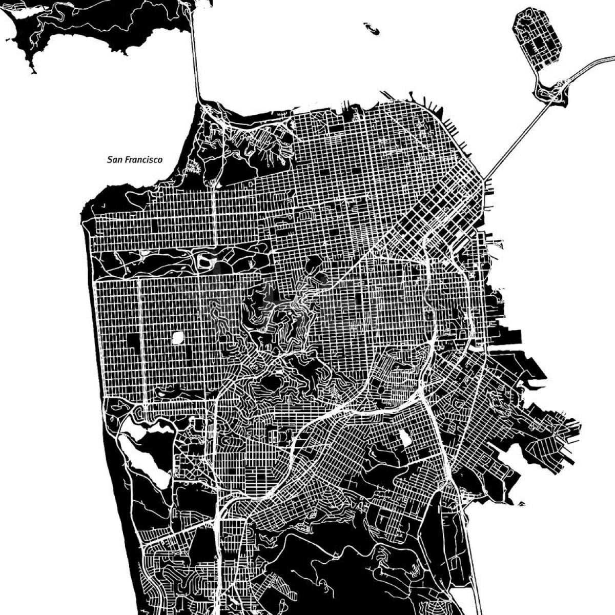 Mapa de San Francisco vector