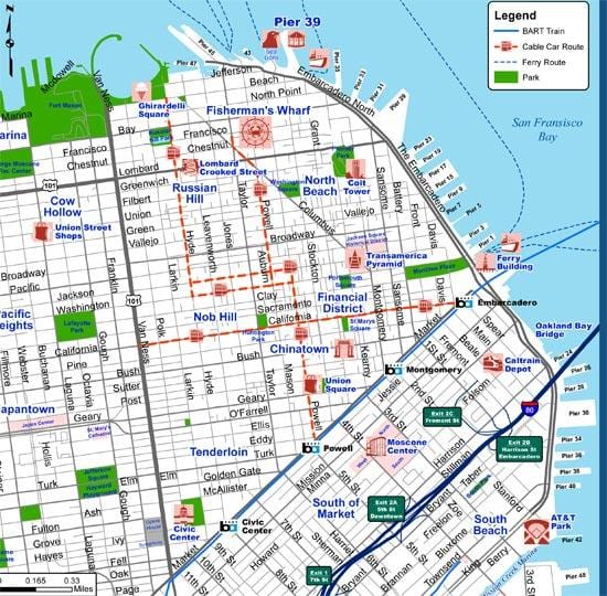 Sant Francesc de la ciutat mapa turístic