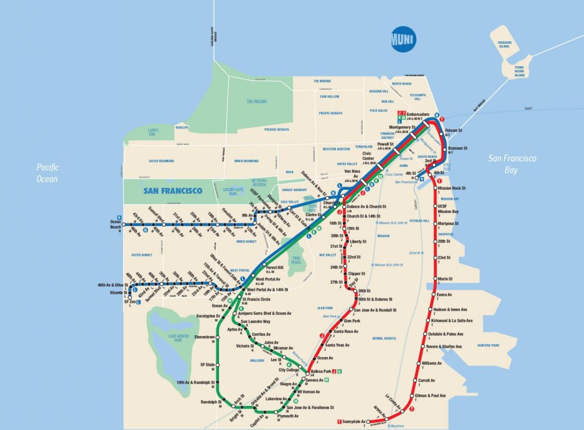Mapa de San Francisco muni aplicació
