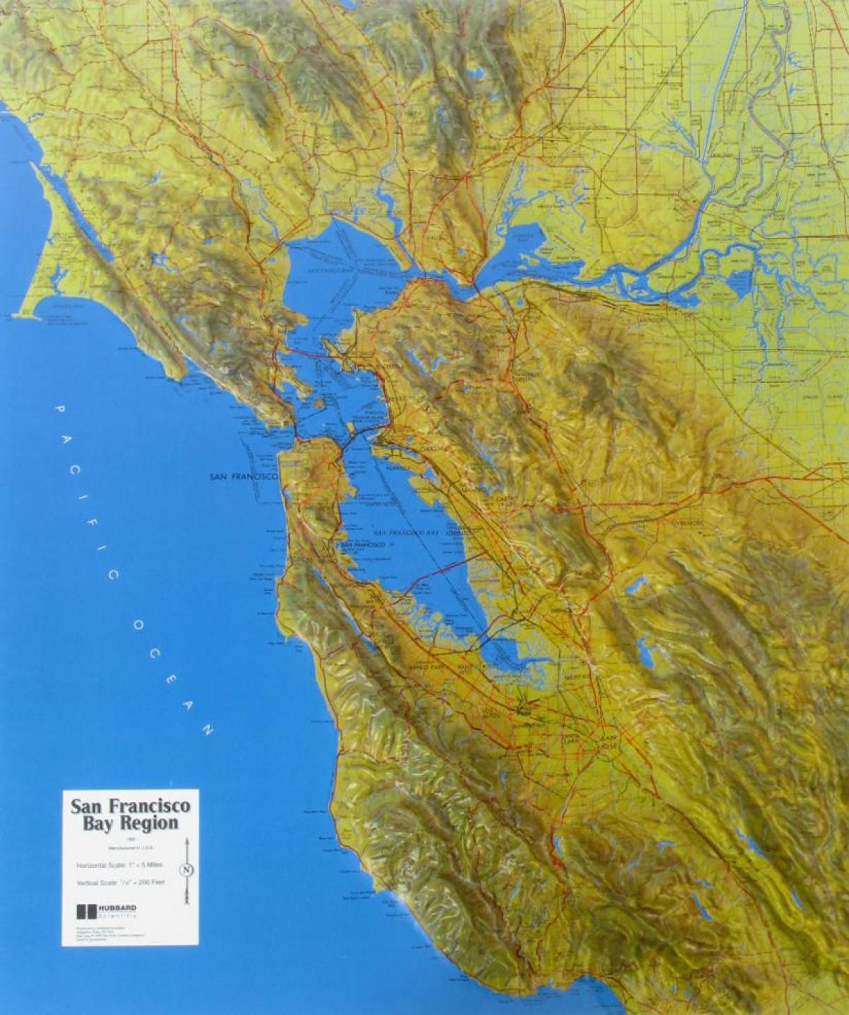 Mapa de San Francisco relleu