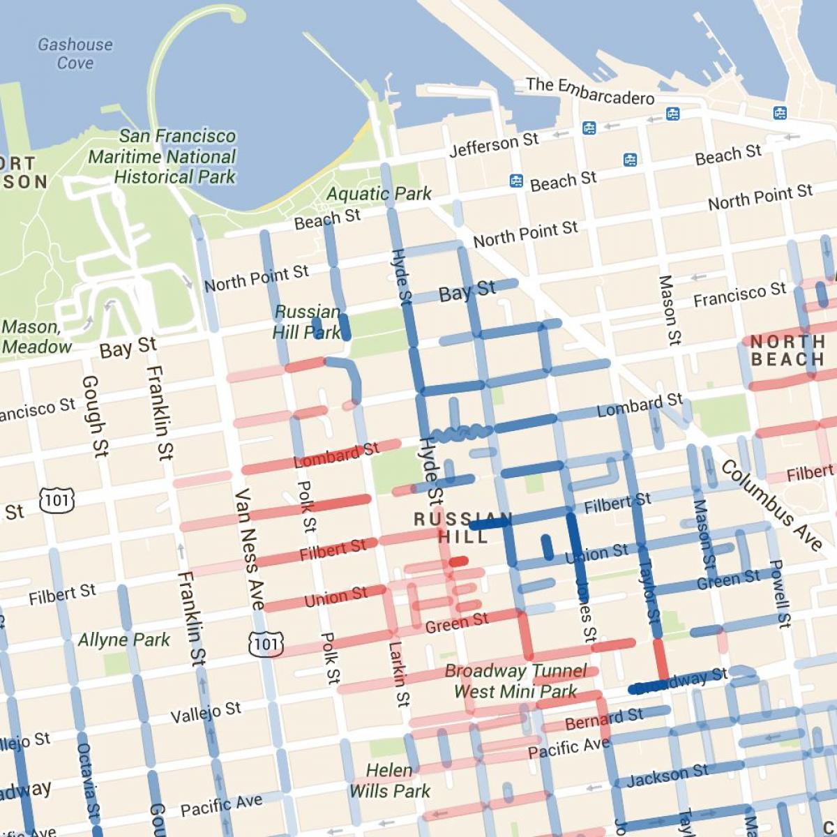 Mapa de San Francisco turó