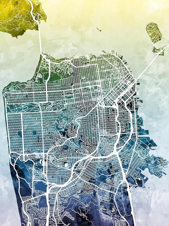 Mapa de Sant Francesc de la ciutat de l'art