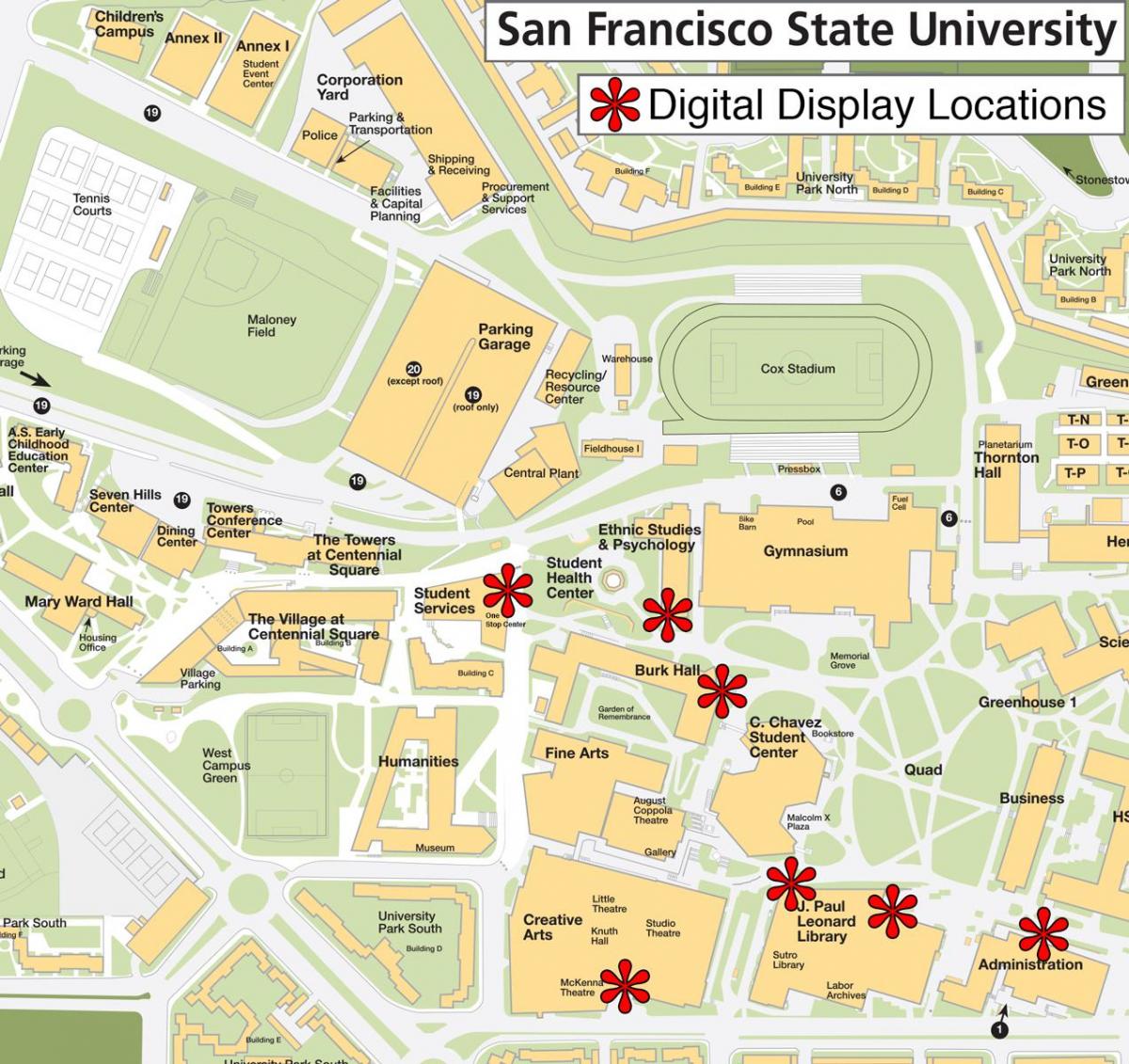 San Francisco state university mapa