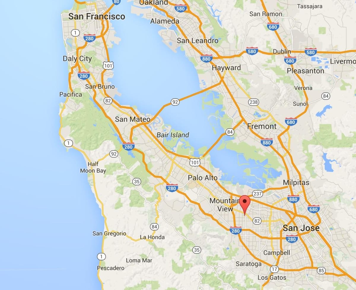 mapa de silicon valley ciutats