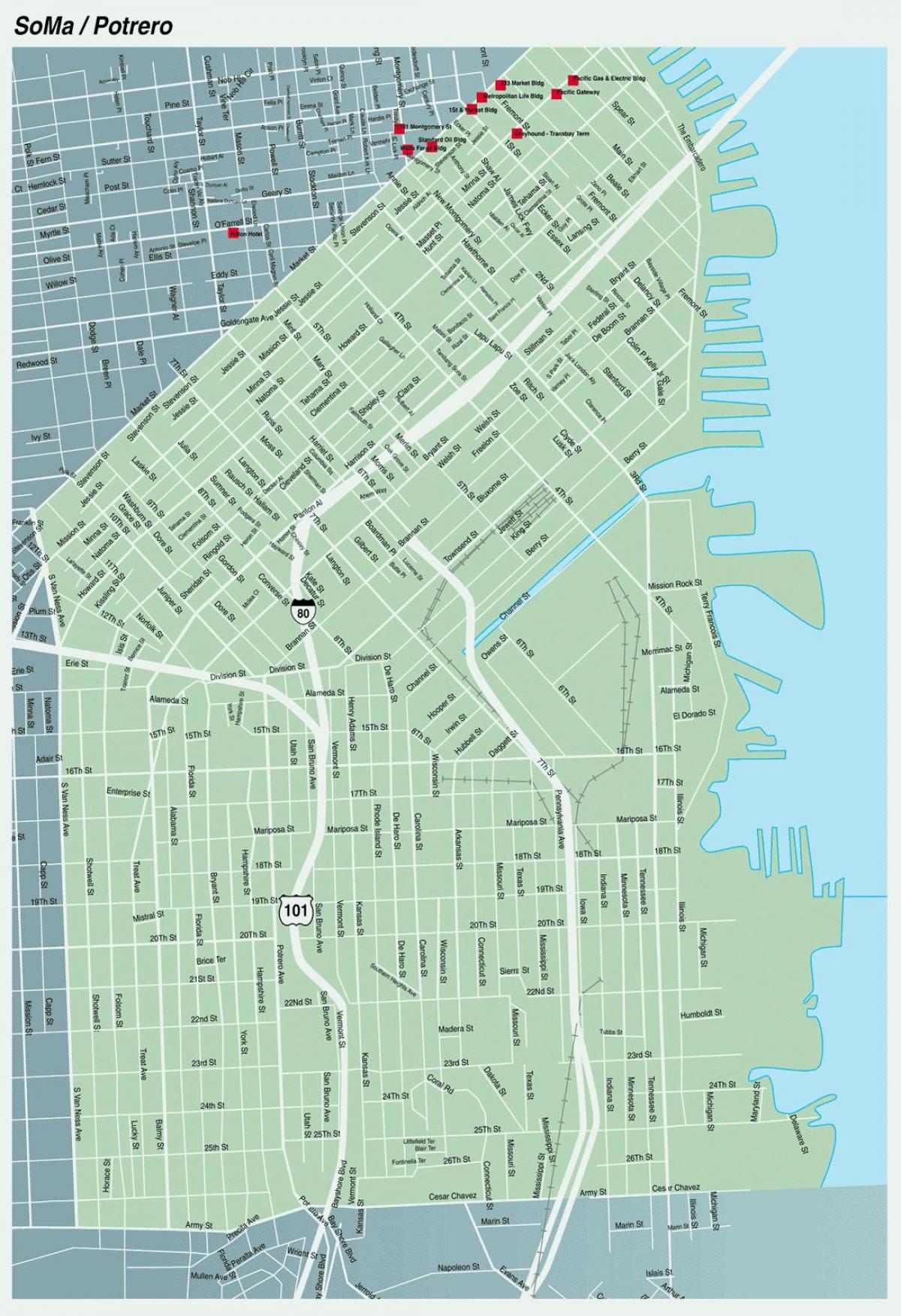 mapa de San Francisco soma