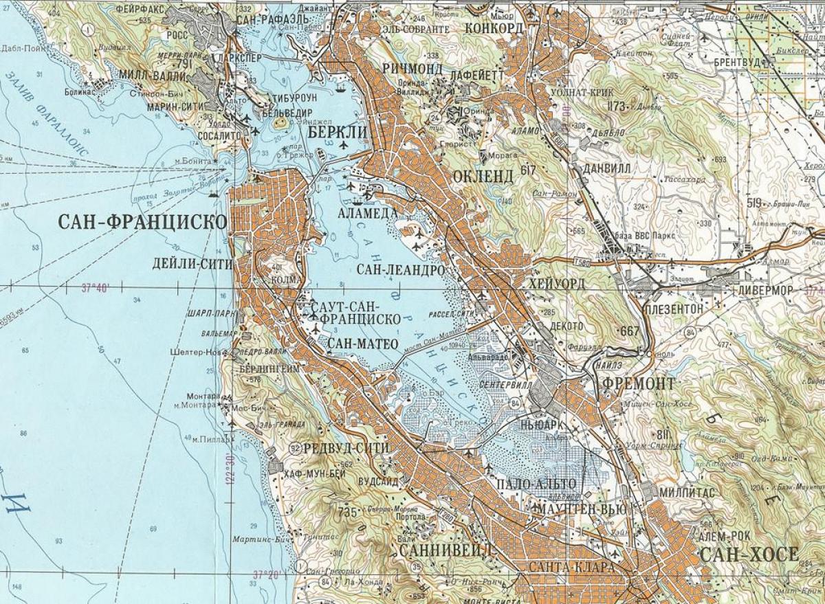 Mapa d'soviètica San Francisco