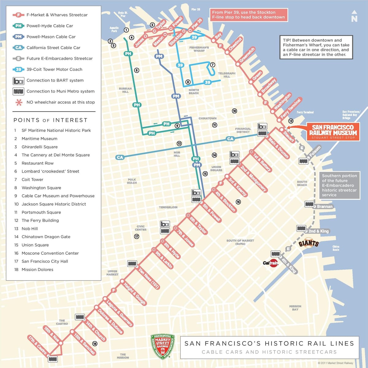 SFO telefèric mapa