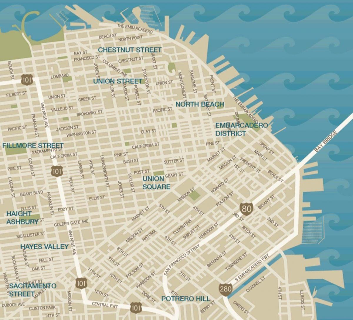 mapa de San Francisco union square