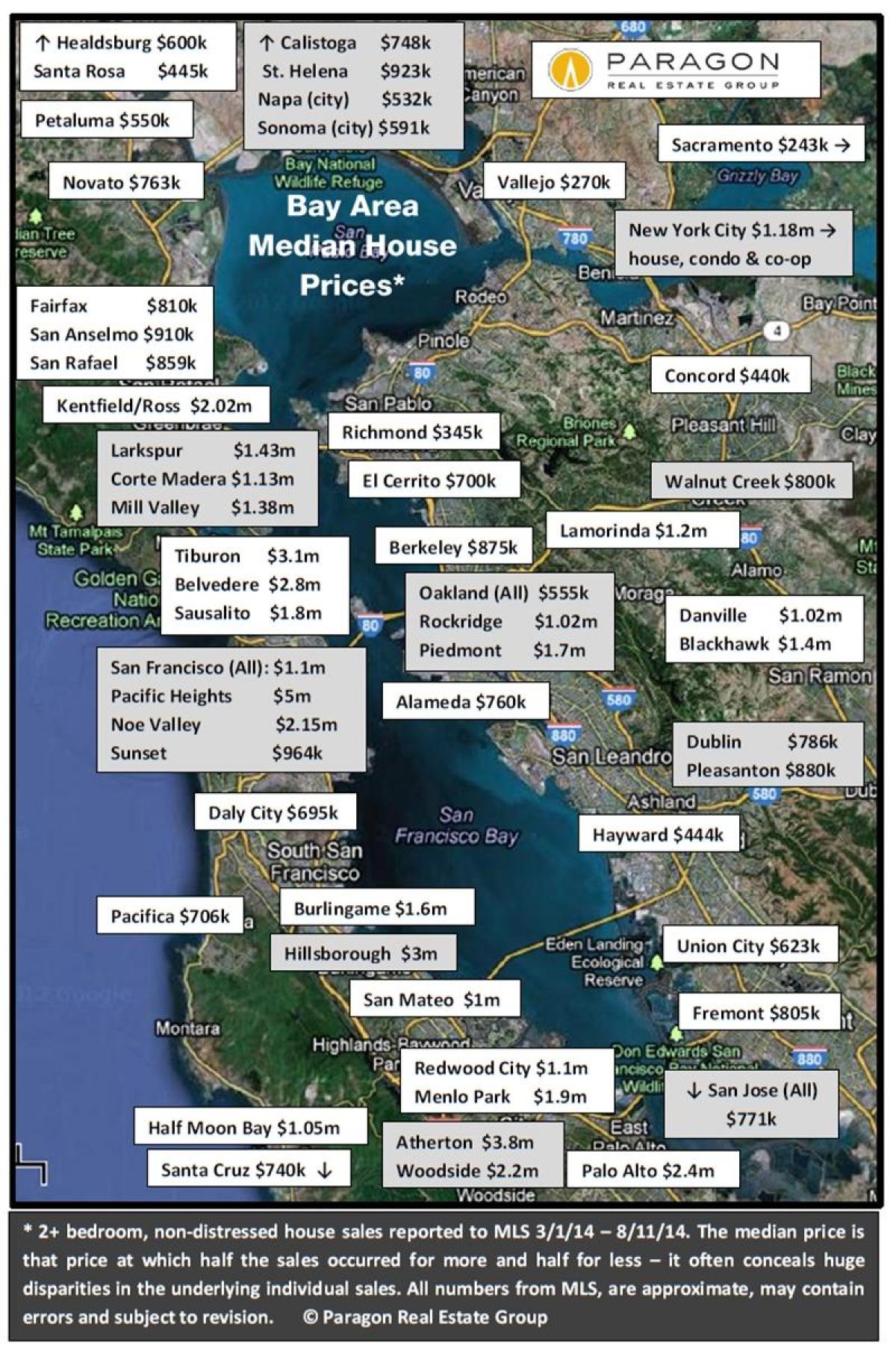 Mapa de la zona de la badia de preus de l'habitatge