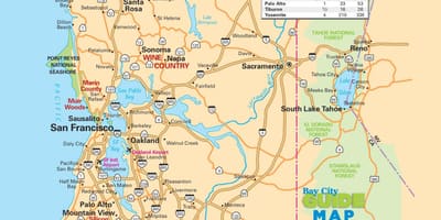 Mapa de la zona de la badia de carretera