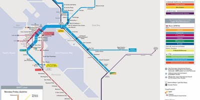 Àrea de la badia de transport públic mapa