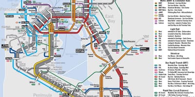 Mapa de la zona de la badia de tren