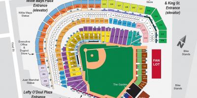 Mapa de at&t park stadium