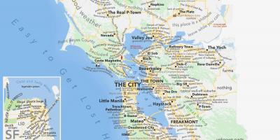Badia de San Francisco mapa de califòrnia