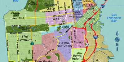 Mapa de carrers de San Francisco, califòrnia