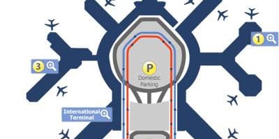 L'aeroport de San Francisco porta mapa