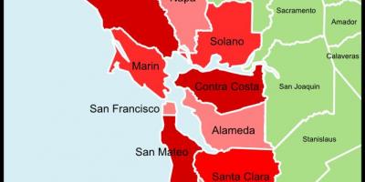 Badia de San Francisco comtat mapa