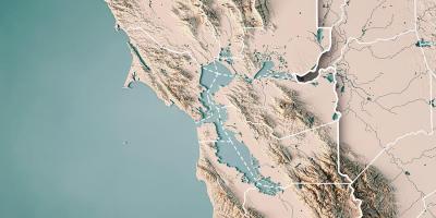 Mapa de la badia de San Francisco topogràfic 