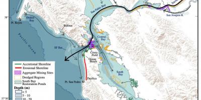 Mapa de la badia de San Francisco profunditat
