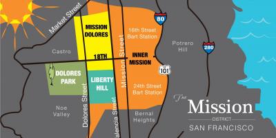 Mapa de la missió districte de San Francisco