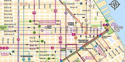 Telefèric de San Fran mapa