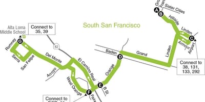 Mapa de San Francisco de primària de les escoles