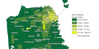Mapa de San Francisco densitat de població