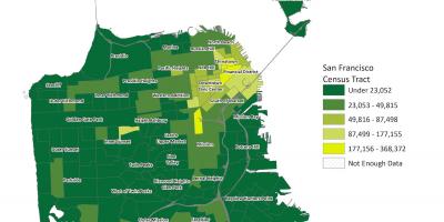 Mapa de San Francisco densitat de població