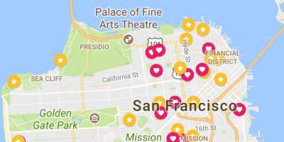 Mapa de San Francisco el districte financer