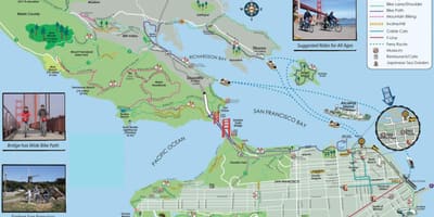 Mapa de San Francisco excursió amb bicicleta
