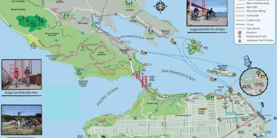 Mapa de San Francisco excursió amb bicicleta