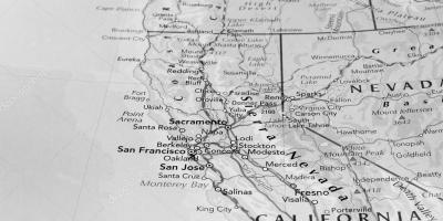 En blanc i negre mapa de San Francisco